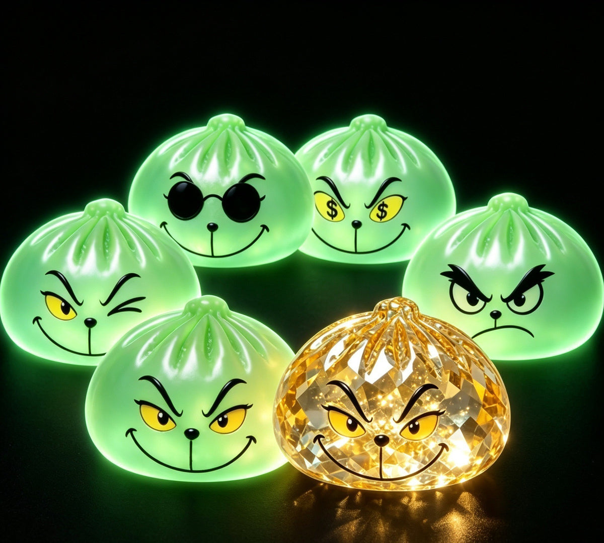 Glowing Grinch Christmas Squishy Stress Relief Toy