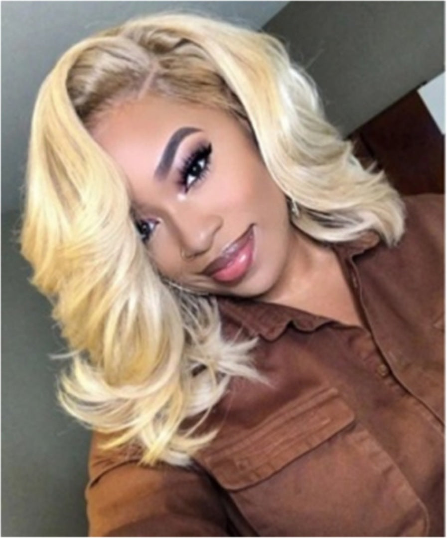Black Wavy Mid-Length Synthetic Wig