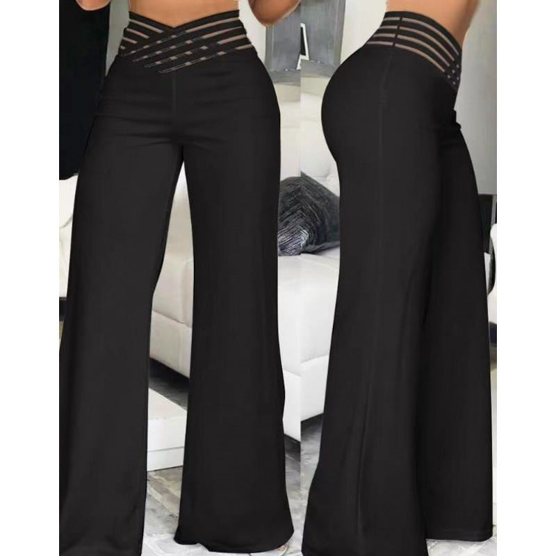 Women's High-Waisted Wide-Leg Casual Pants