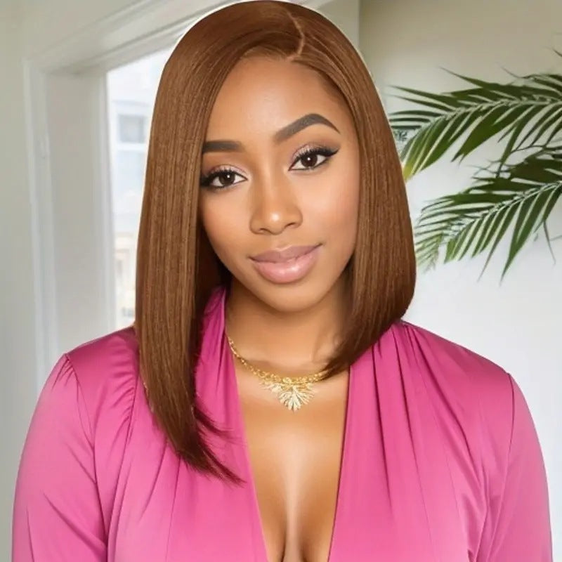 Short Straight Front Lace Wig