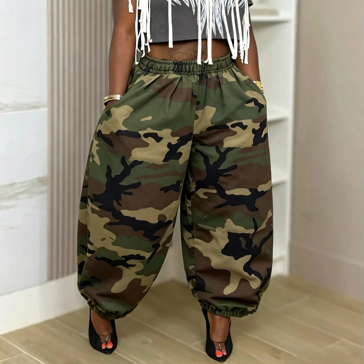 Camouflage Lantern sweat pants