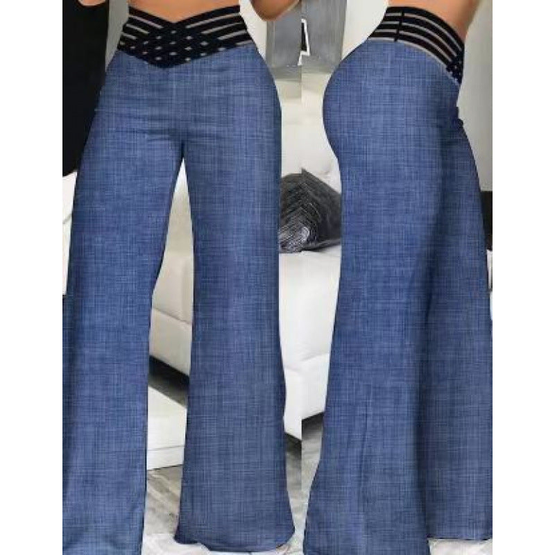 Women's High-Waisted Wide-Leg Casual Pants