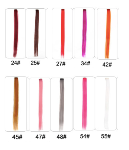 Gradient Color Hair Extensions - Synthetic clip in Pieces
