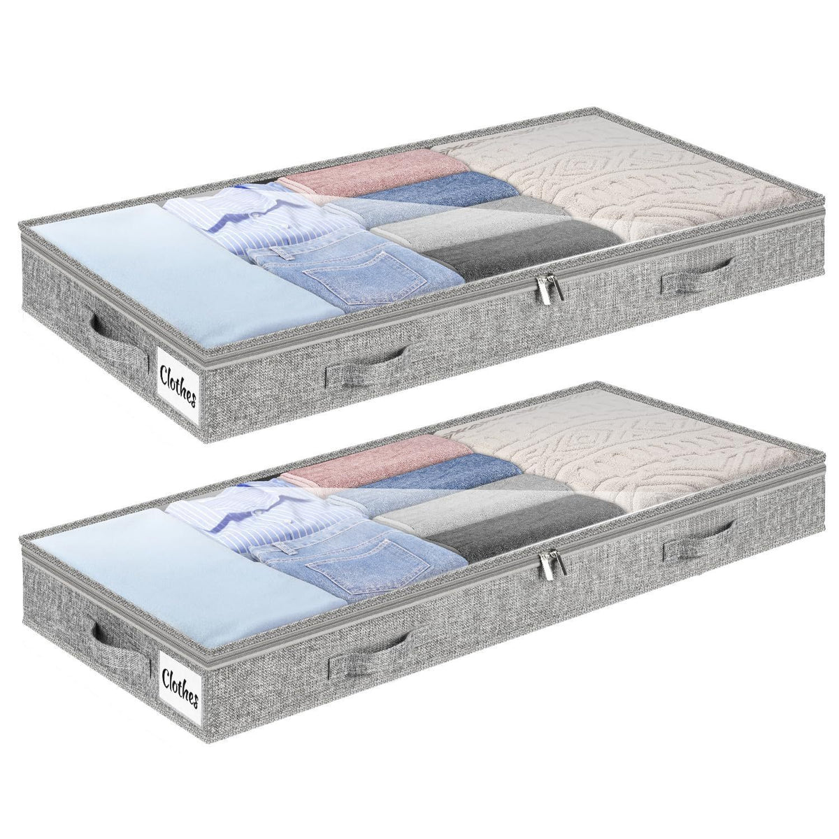 Under Bed Storage Drawer with Transparent Lid