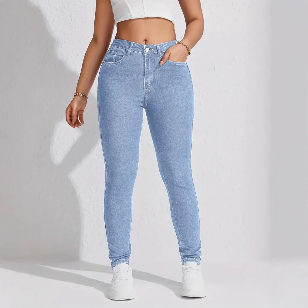 Stretchy slim-fit pants