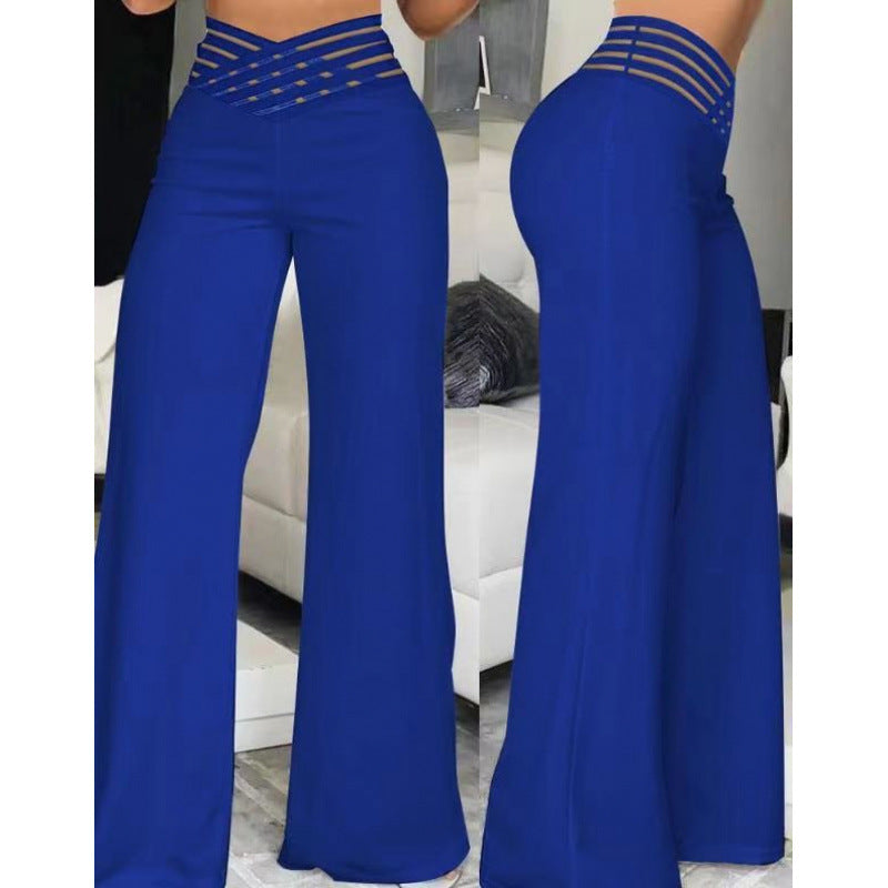 Women's High-Waisted Wide-Leg Casual Pants