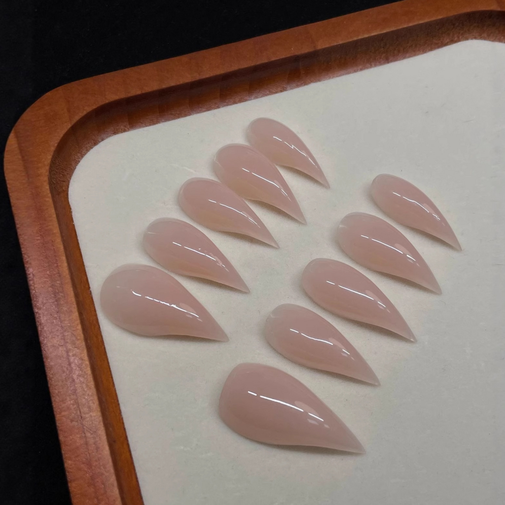 Handmade baby pink cat claw nails