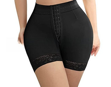Lace waist-shrinking and hip-raising shaping and abdominal-reducing pants
