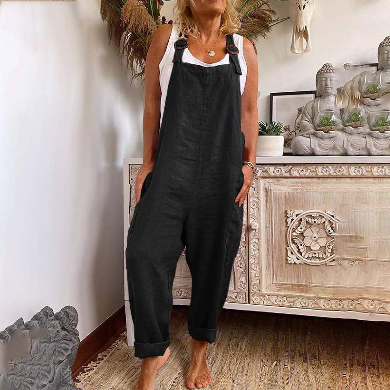 Womens Adjustable Wide-Leg Jumpsuit