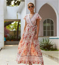Bohemian print short sleeve Dress