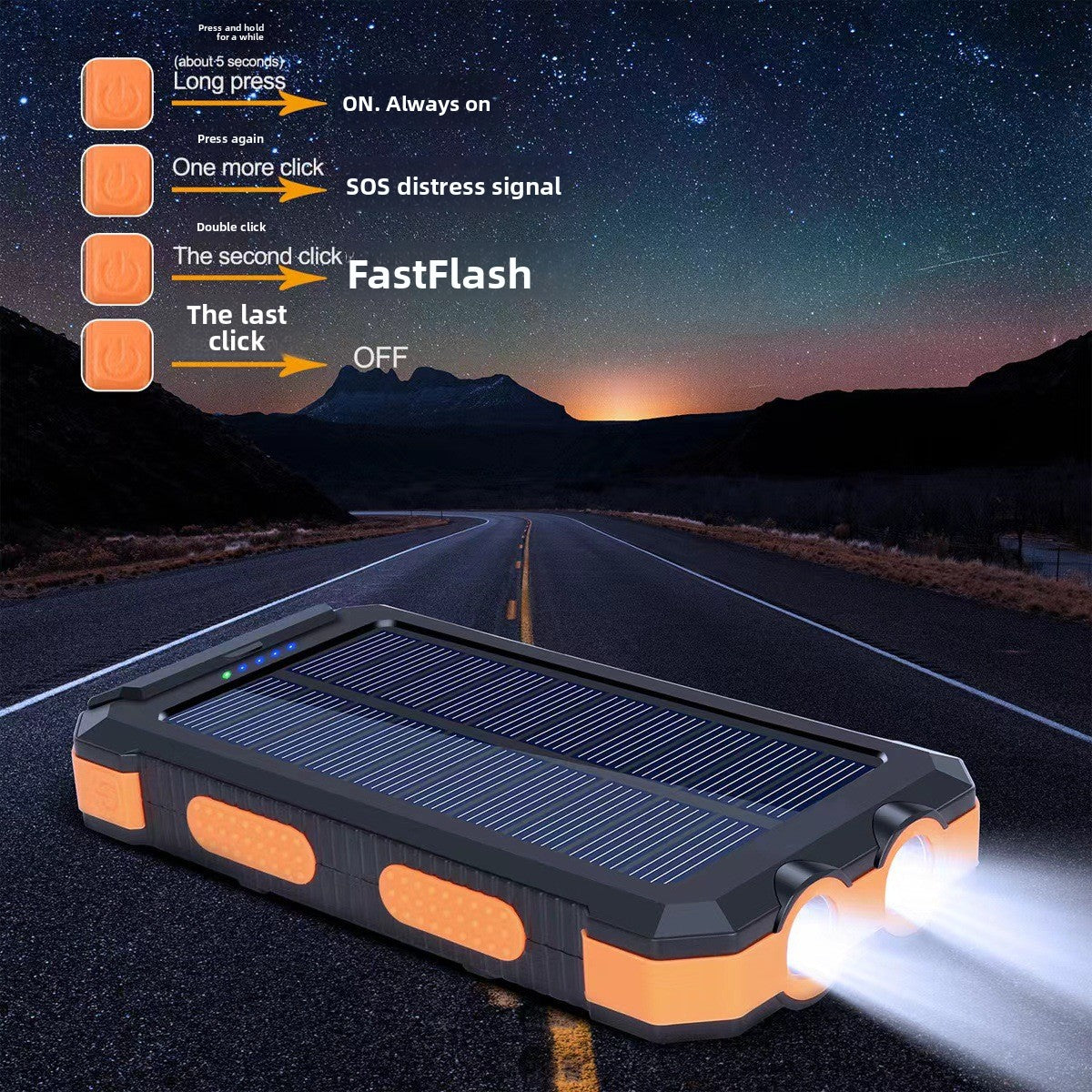 Outdoor waterproof solar charging device