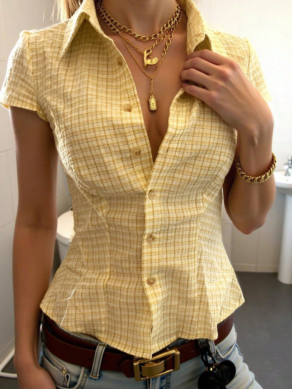Womens tailored Short Sleeve Shirt