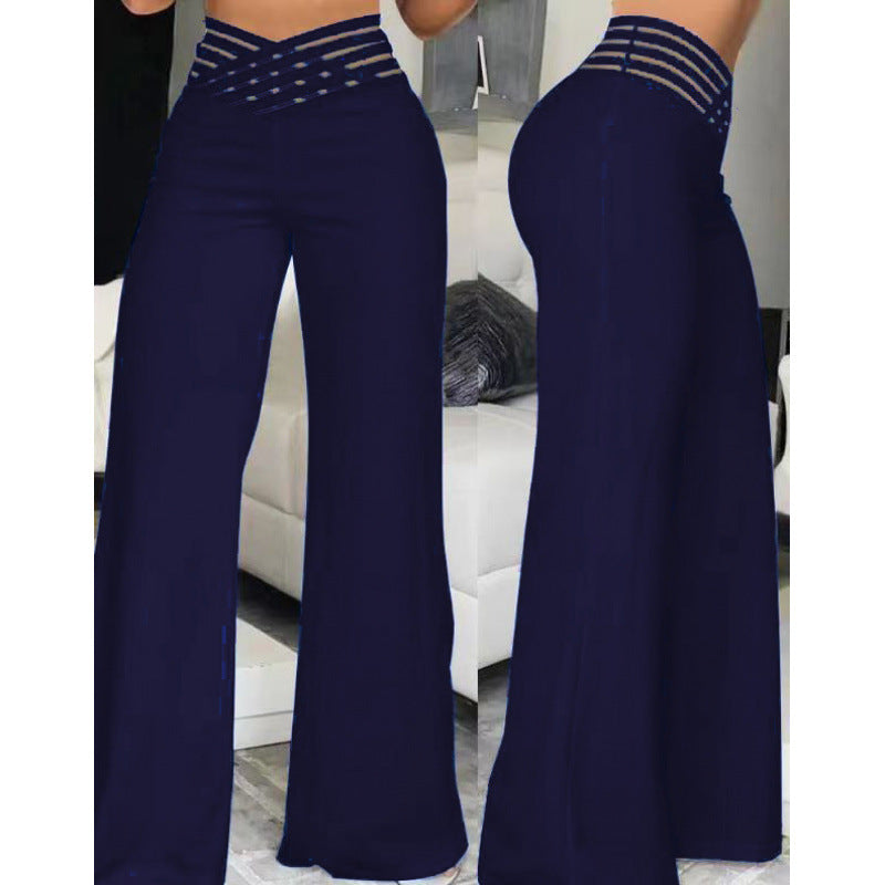 Women's High-Waisted Wide-Leg Casual Pants