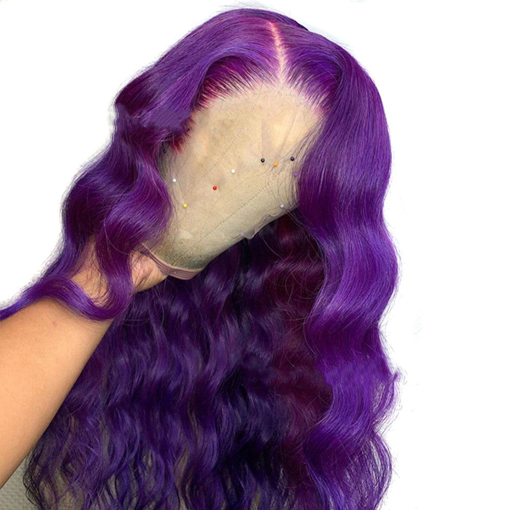 Purple Wavy Lace Front Synthetic Wig