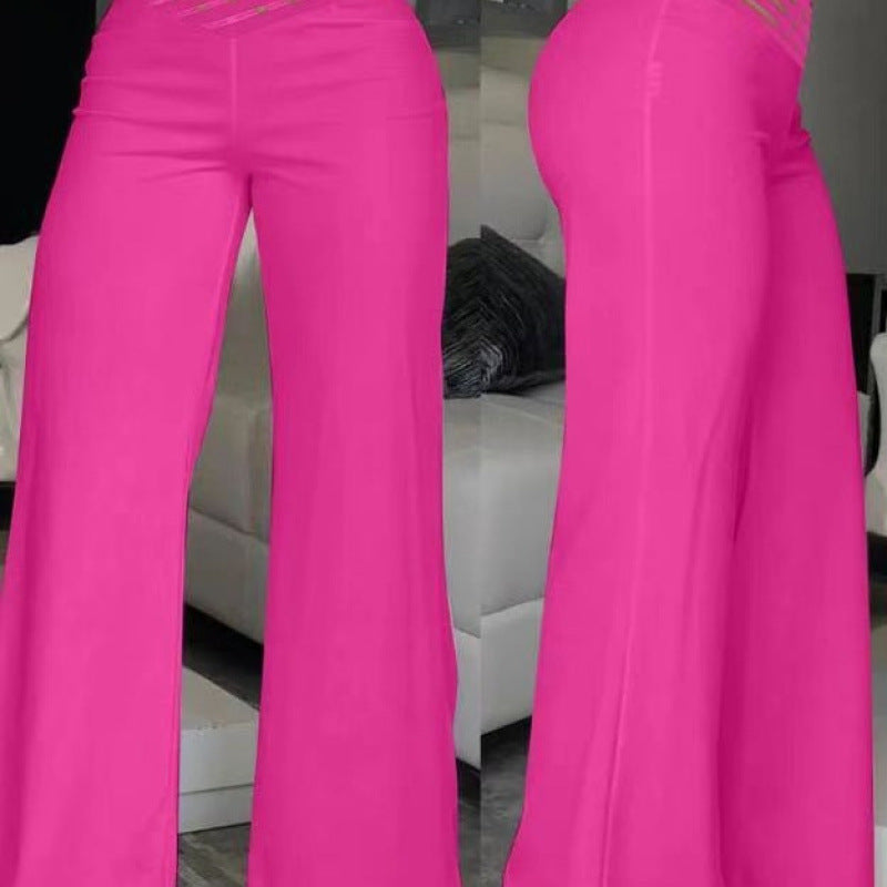 Women's High-Waisted Wide-Leg Casual Pants