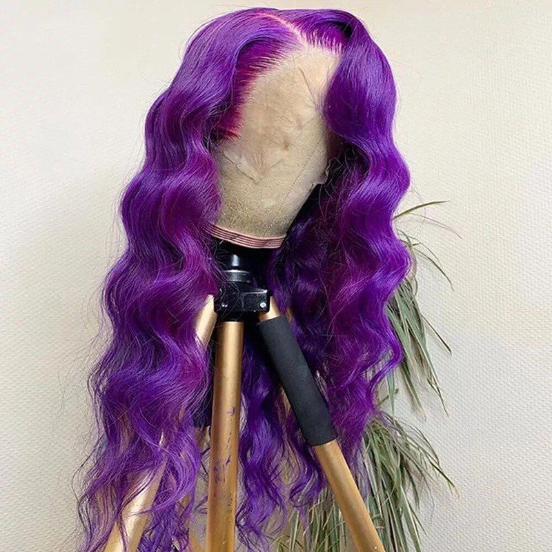 Purple Wavy Lace Front Synthetic Wig