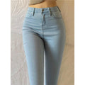 High-Waisted Stretch Denim Pants for Women