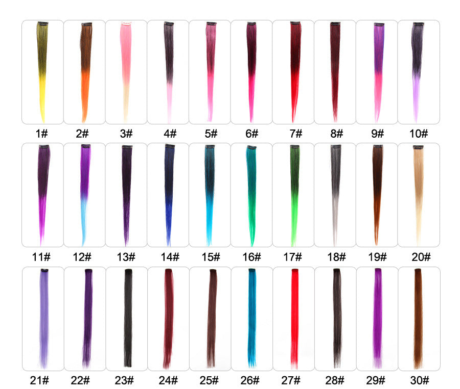 Gradient Color Hair Extensions - Synthetic clip in Pieces