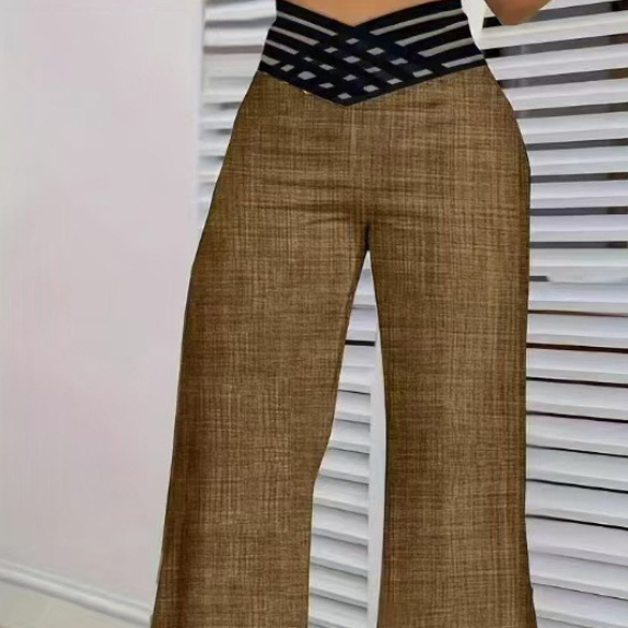 Women's High-Waisted Wide-Leg Casual Pants