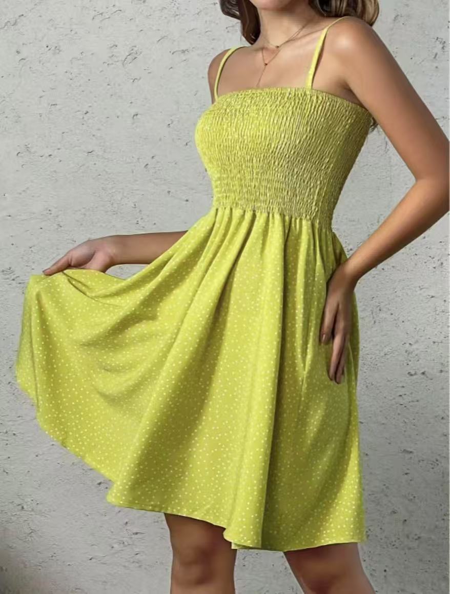 Polka-Dot slingback sun dress
