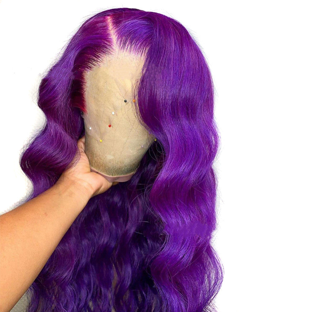 Purple Wavy Lace Front Synthetic Wig