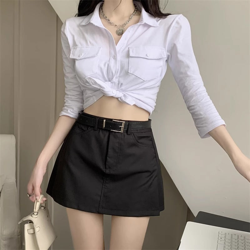Womens Flared Short Skirt