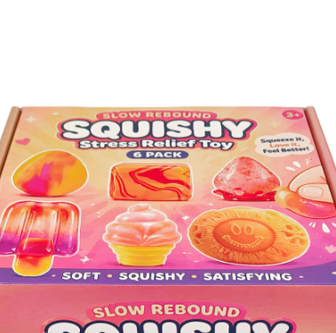 pink/yellow/purple Assorted Squishy Toy Gift Set