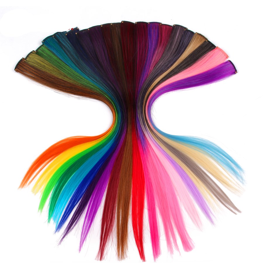 Gradient Color Hair Extensions - Synthetic clip in Pieces