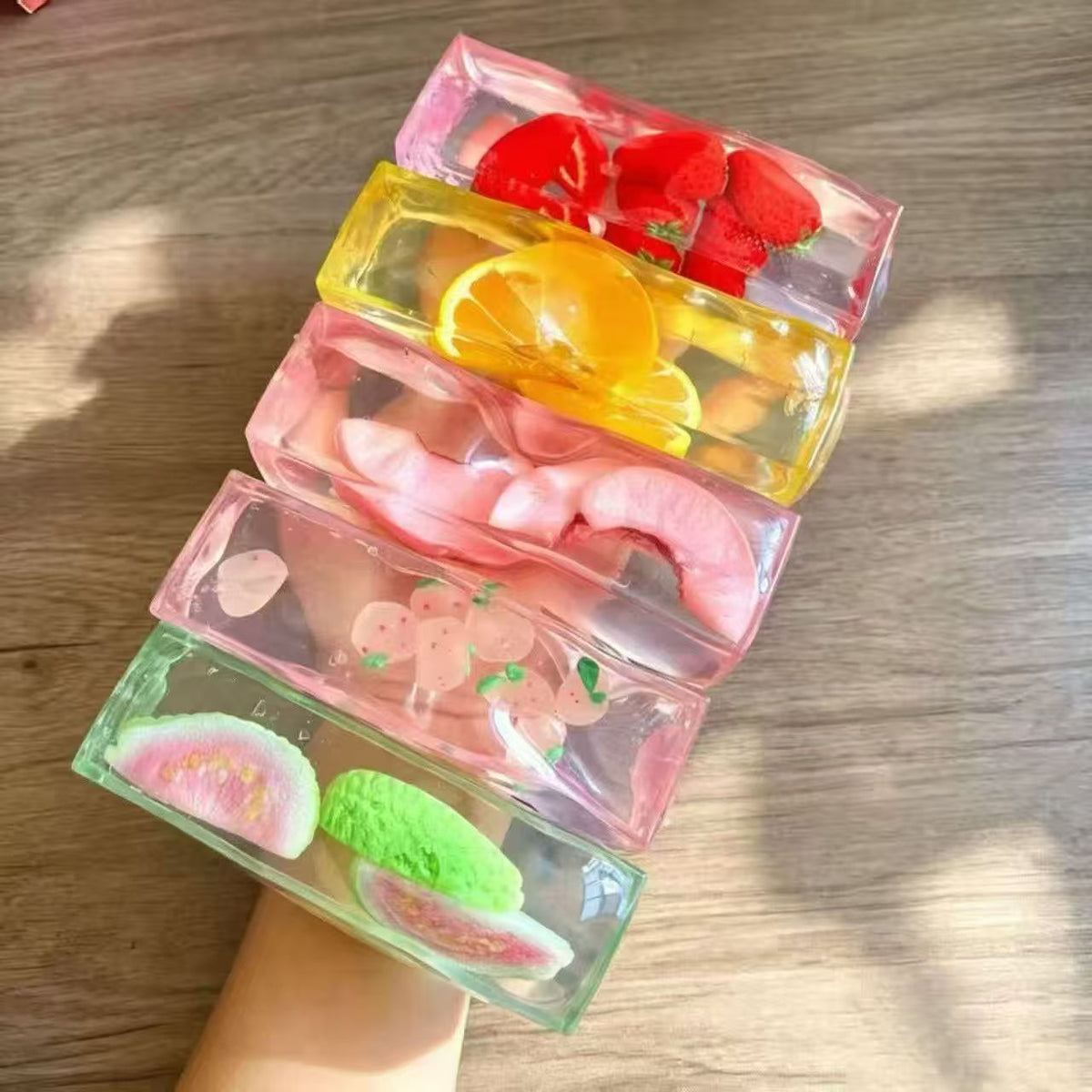 Handmade Fruit Ice Cube Squishy Stress Relief Toy
