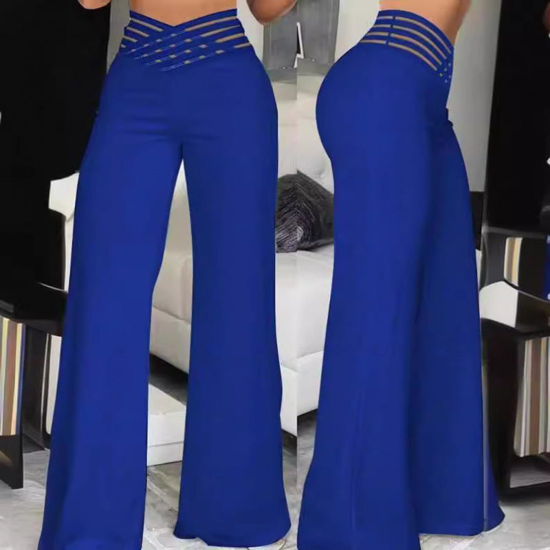 Women's High-Waisted Wide-Leg Casual Pants