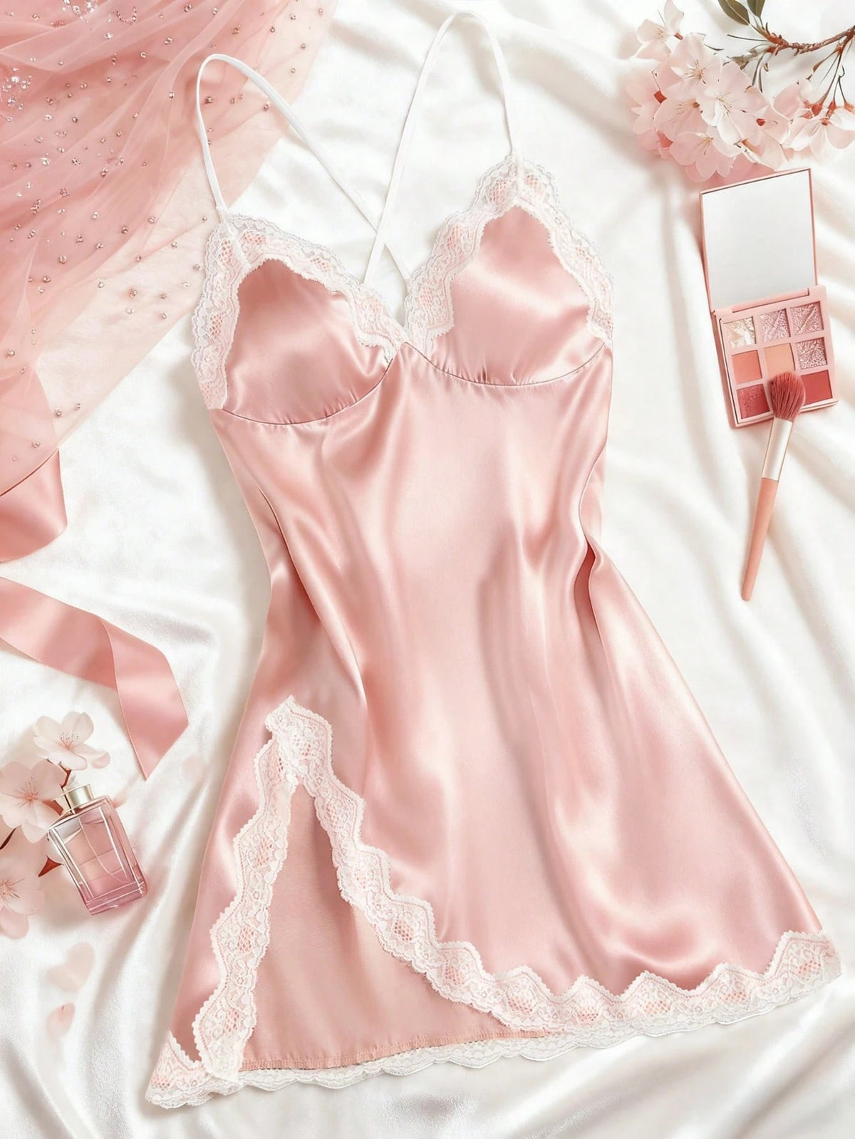 Lace Trim Camisole Nightgown