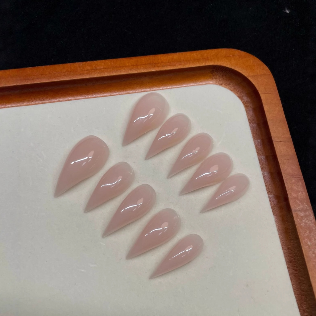 Handmade baby pink cat claw nails