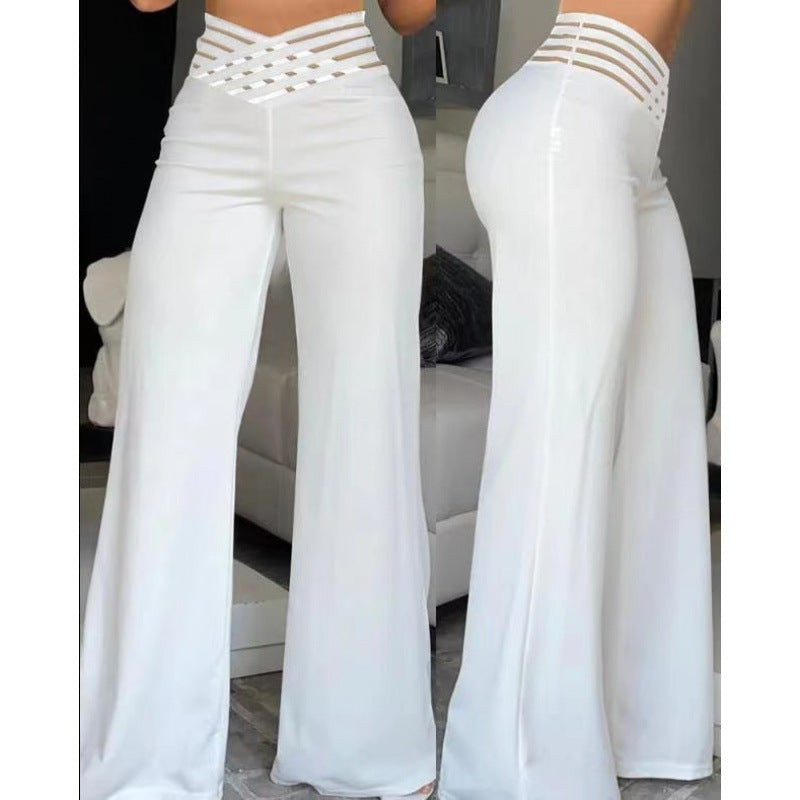 Women's High-Waisted Wide-Leg Casual Pants