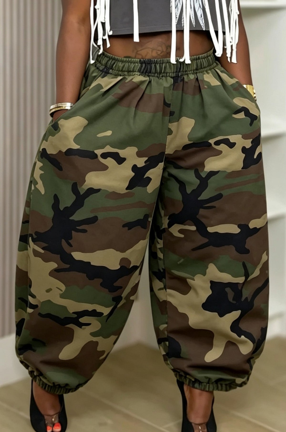 Camouflage Lantern sweat pants