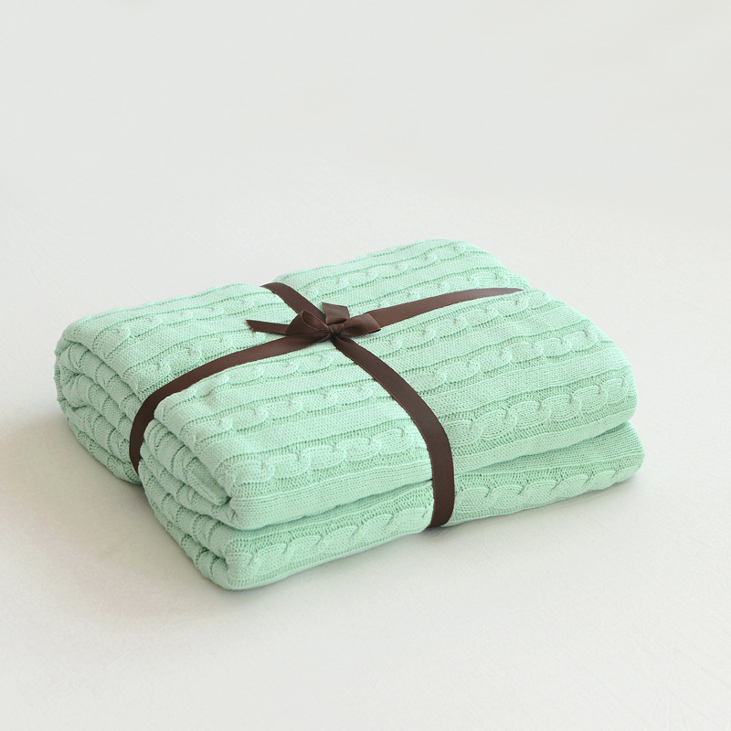 Cotton Knitted Hemp Yarn Blanket