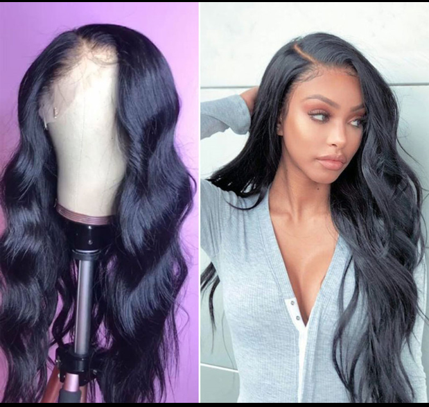 Long Wavy Black Lace Front Synthetic Wig