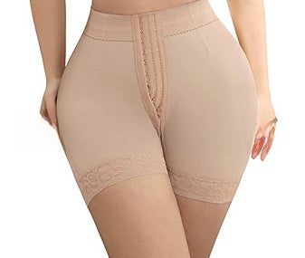 Lace waist-shrinking and hip-raising shaping and abdominal-reducing pants