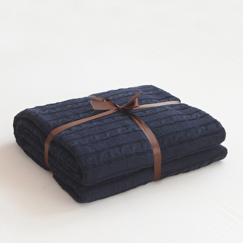 Cotton Knitted Hemp Yarn Blanket