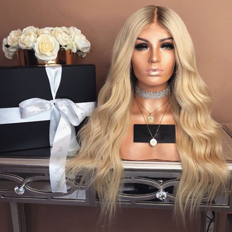 Long Wavy Blonde Synthetic Wig