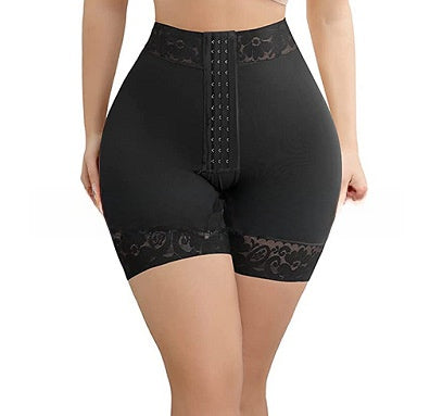 Lace waist-shrinking and hip-raising shaping and abdominal-reducing pants