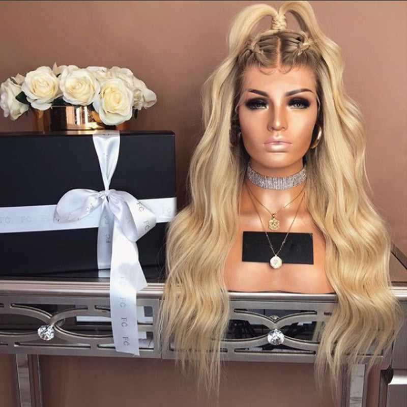 Long Wavy Blonde Synthetic Wig